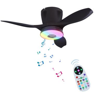 LEC016R Luz de ventilador de techo RGB con altavoz Bluetooth